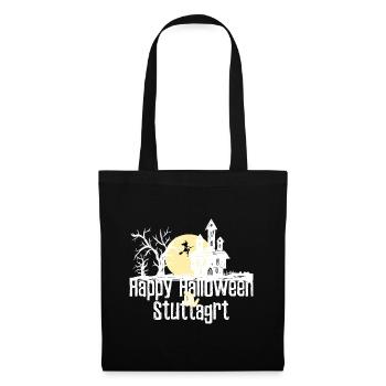 Happy Halloween in Stuttgart Stadtnamen Design - Stoffbeutel - Schwarz - Vorne