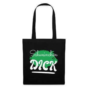 Schweinchen Dick - Stoffbeutel - Schwarz - Vorne