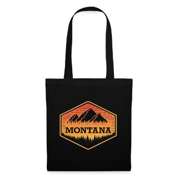 Berge Montana Design für stolze Montaner - Stoffbeutel - Schwarz - Vorne