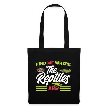 Reptiles Reptile Lovers Lézards Cadeau - Sac en tissu - noir - Devant