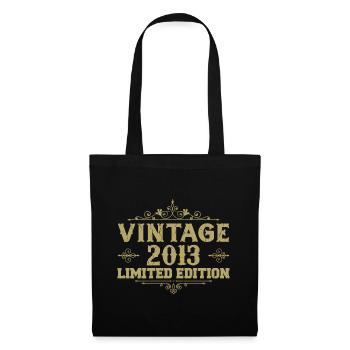 2013 Vintage Vintage cadeau d’anniversaire 2013 - Sac en tissu - noir - Devant