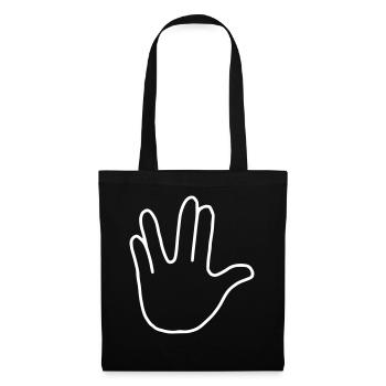Emoji Vulkanier Gruß Skizze weiß - Tote Bag - black - Front
