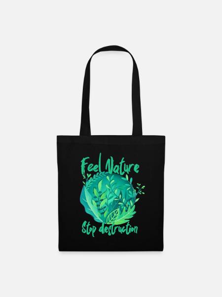 Feel Nature - Stoffbeutel - Schwarz