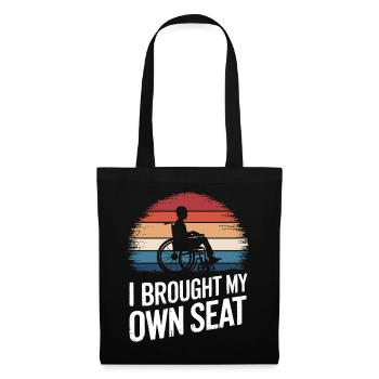 Wheelchair Wheelchair Disabled Humor - Tote Bag - black - Front