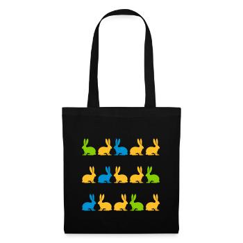 lapin animal domestique - Sac en tissu - noir - Devant