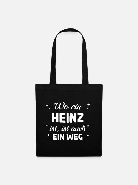 Heinz Name Spruch Design für stolze Heinzs - Stoffbeutel - Schwarz