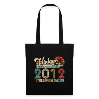 Vintage 2012 Anniversary 10 years to be Awesome - Tote Bag - black - Front