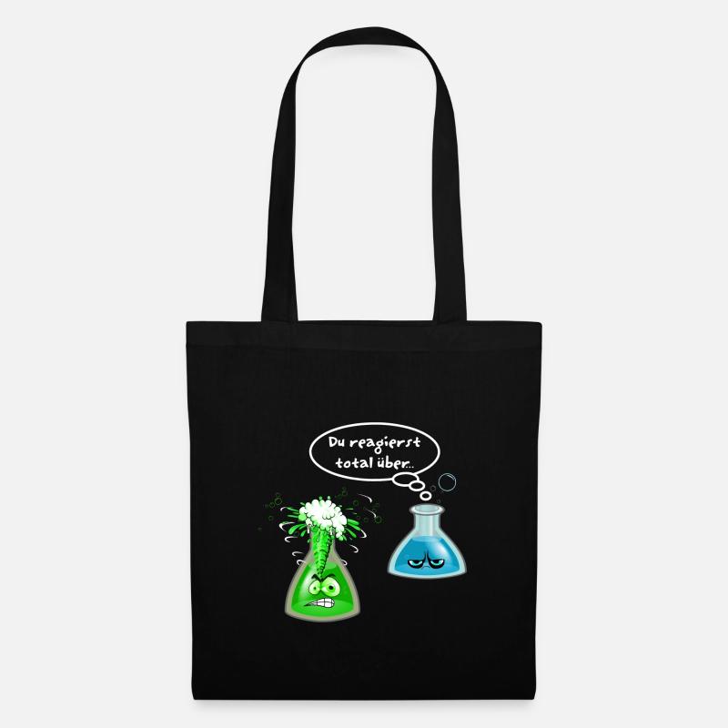 Chemie Nerd Geschenk zB Geburtstag Comic Chemikant - Stoffbeutel - Schwarz