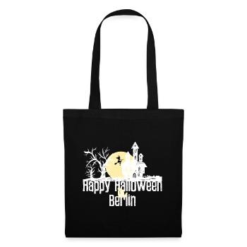 Happy Halloween in Berlin Stadtnamen Design - Stoffbeutel - Schwarz - Vorne