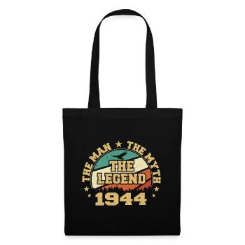 1944 Geburtstag geboren im Jahr 1944 Retro Vintage - Stoffbeutel - Schwarz - Vorne