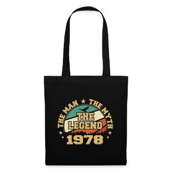 1978 Geburtstag geboren im Jahr 1978 Retro Vintage - Stoffbeutel - Schwarz - Vorne