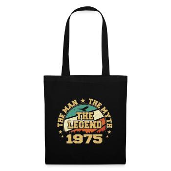 1975 Geburtstag geboren im Jahr 1975 Retro Vintage - Stoffbeutel - Schwarz - Vorne