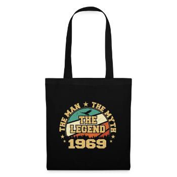 1969 Geburtstag geboren im Jahr 1969 Retro Vintage - Stoffbeutel - Schwarz - Vorne