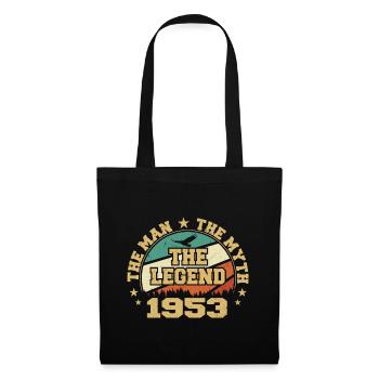 1953 Geburtstag geboren im Jahr 1953 Retro Vintage - Stoffbeutel - Schwarz - Vorne