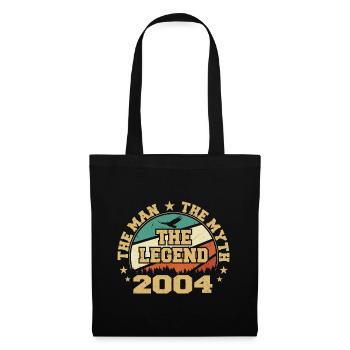 2004 Geburtstag geboren im Jahr 2004 Retro Vintage - Stoffbeutel - Schwarz - Vorne