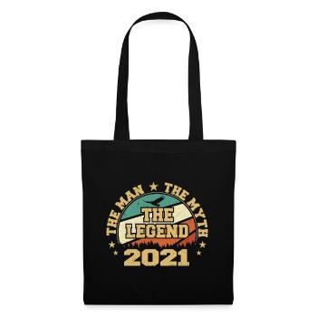 2021 Geburtstag geboren im Jahr 2021 Retro Vintage - Stoffbeutel - Schwarz - Vorne