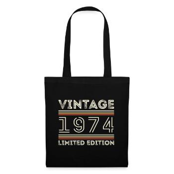 Vintage 1974 - Year 1974 Birthday Gift 1974 - Tote Bag - black - Front