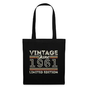 Juin 1961 Juin Anniversaire Présent Juin 1961 - Sac en tissu - noir - Devant