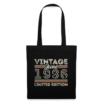 Juin 1986 Juin Anniversaire Présent Juin 1986 - Sac en tissu - noir - Devant