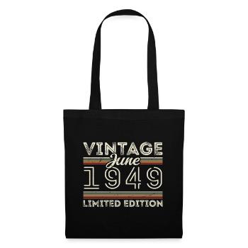 Juin 1949 Cadeau d’anniversaire de juin juin 1949 - Sac en tissu - noir - Devant