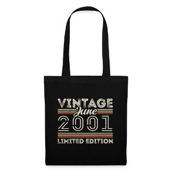 Juin 2001 Cadeau d’anniversaire de juin Juin 2001 - Sac en tissu - noir - Devant