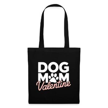 Chien Maman Saint-Valentin | Cadeau Chien Maman - Sac en tissu - noir - Devant