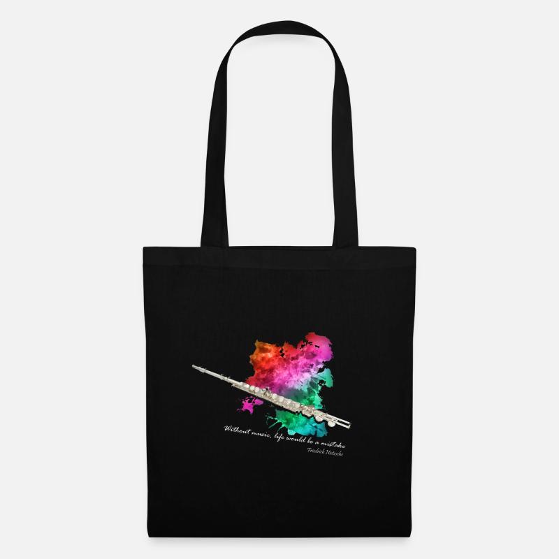 Transverse flute - Tote Bag - black