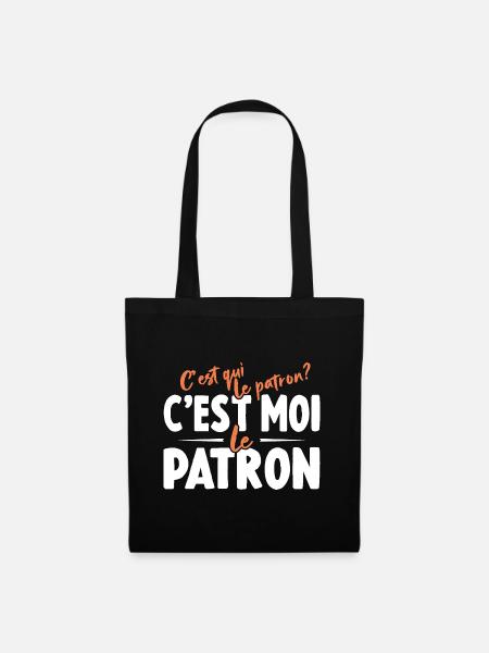 C'est Qui Le Patron C'est Moi Le Patron - Sac en tissu - noir