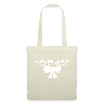 ligne de boucle fleurs ligne - Sac en tissu - nature - Devant