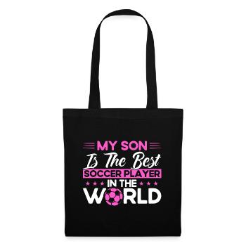 Fußball Mama Sportfan Fußball Geschenk - Stoffbeutel - Schwarz - Vorne