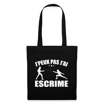 I can't I fencing - Tote Bag - black - Front