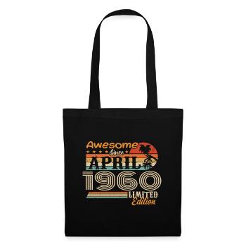 Les légendes sont nées en avril 1960 - Sac en tissu - noir - Devant