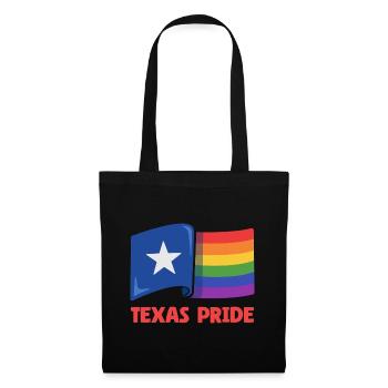 Texas Flagge Regenbogen Design für LGBT+ Texaner - Stoffbeutel - Schwarz - Vorne