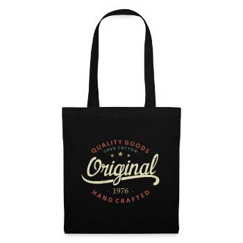Original 1976 Geburtstagsgeschenk 1976 - Stoffbeutel - Schwarz - Vorne