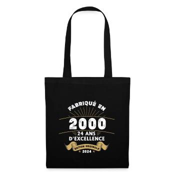 Made in 2000 24 years of original excellence - Tote Bag - black - Front