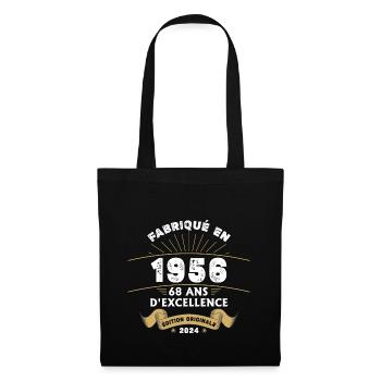 Fabriqué en 1956 68 ans d'excellence originale - Sac en tissu - noir - Devant