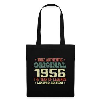 Legende seit 1956 Jahrgang 1956 - 68. Geburtstag - Stoffbeutel - Schwarz - Vorne