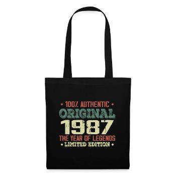 Légende Depuis 1987 Né en 1987 - 37e Anniversaire - Sac en tissu - noir - Devant