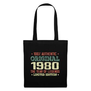 Légende Depuis 1980 Né en 1980 - 44e Anniversaire - Sac en tissu - noir - Devant