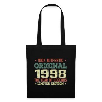 Légende Depuis 1998 Né en 1998 - 26e Anniversaire - Sac en tissu - noir - Devant