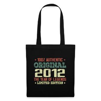 Légende Depuis 2012 Né en 2012 - 12e Anniversaire - Sac en tissu - noir - Devant