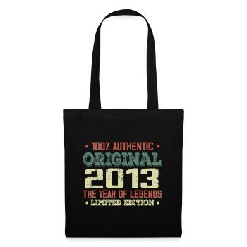 Légende Depuis 2013 Né en 2013 - 11e Anniversaire - Sac en tissu - noir - Devant