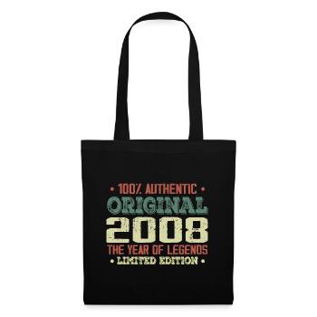 Légende Depuis 2008 Né en 2008 - 16e Anniversaire - Sac en tissu - noir - Devant