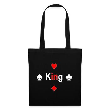 King - Stoffbeutel - Schwarz - Vorne