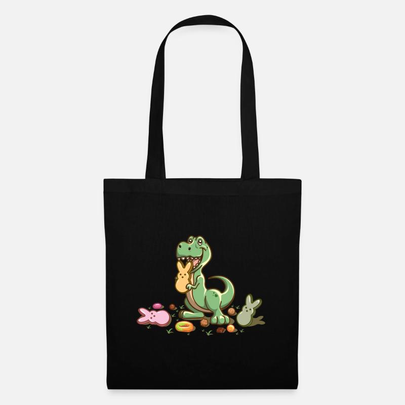 Ostern Dinosaurier - Stoffbeutel - Schwarz