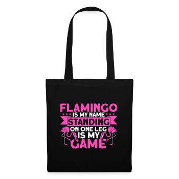 Flamingo est mon nom Cadeau pour amputés - Sac en tissu - noir - Devant