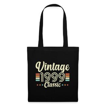 Vintage 1999 Classic, birthday gift 24 years - Tote Bag - black - Front