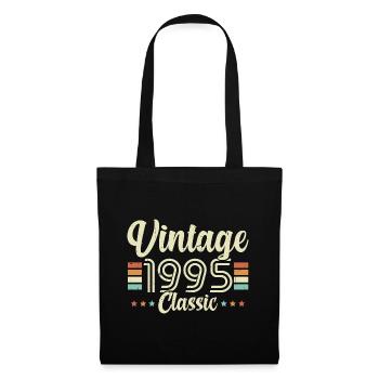 Vintage 1995 Classic, Cadeau D'anniversaire 28 Ans - Sac en tissu - noir - Devant
