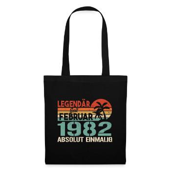 Birthday Gift - Vintage February 1982 - Tote Bag - black - Front