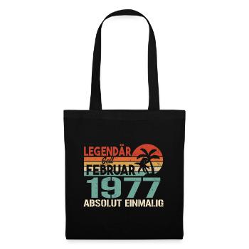 Cadeau d’anniversaire - Vintage février 1977 - Sac en tissu - noir - Devant